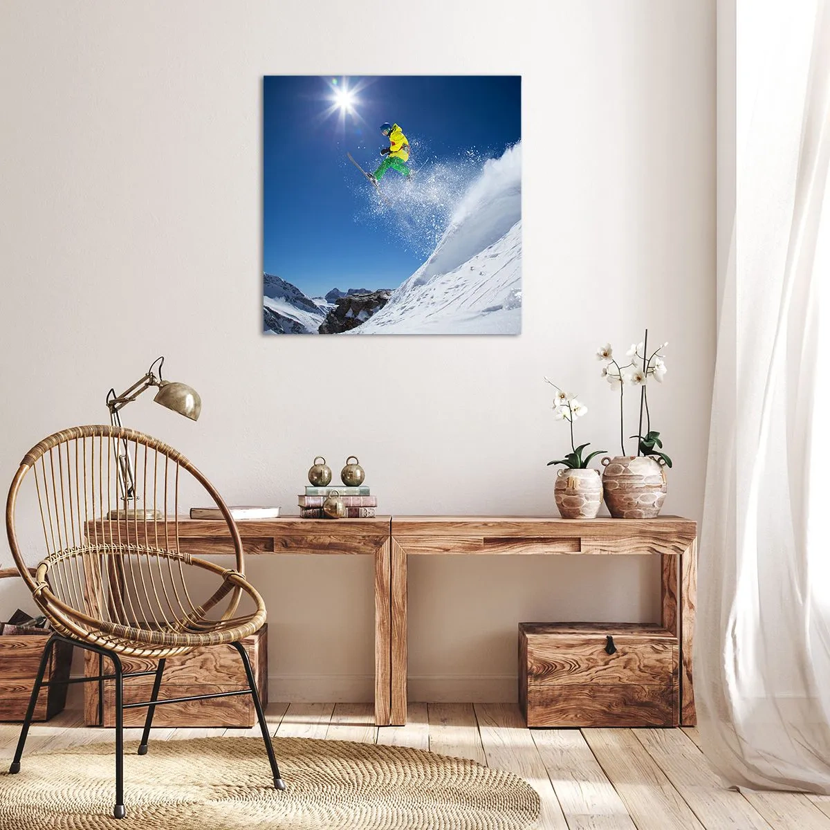 Vászonkép - Tánc a hegyekkel - 40x40 cm