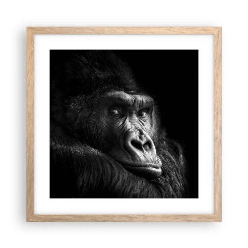 Poszter világos tölgy keretben - Mit bámulsz? - 40x40 cm