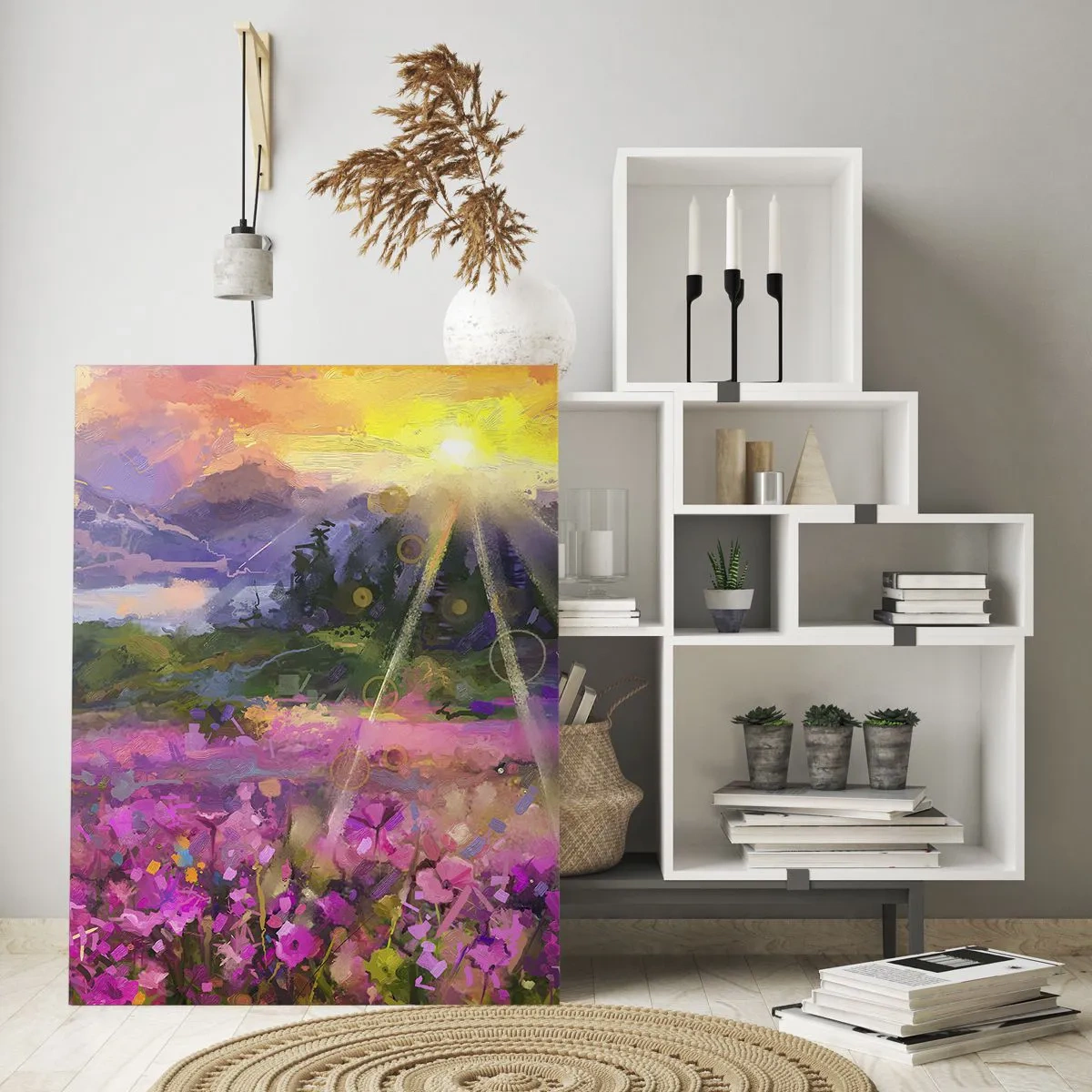 Üveg kép - A völgyben a nap védelme alatt - 70x100 cm