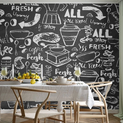 Fotótapéta Premium Canvas - All you need is… - Gasztronómia, Falfestmény, Falfirkálás - 300x210 cm