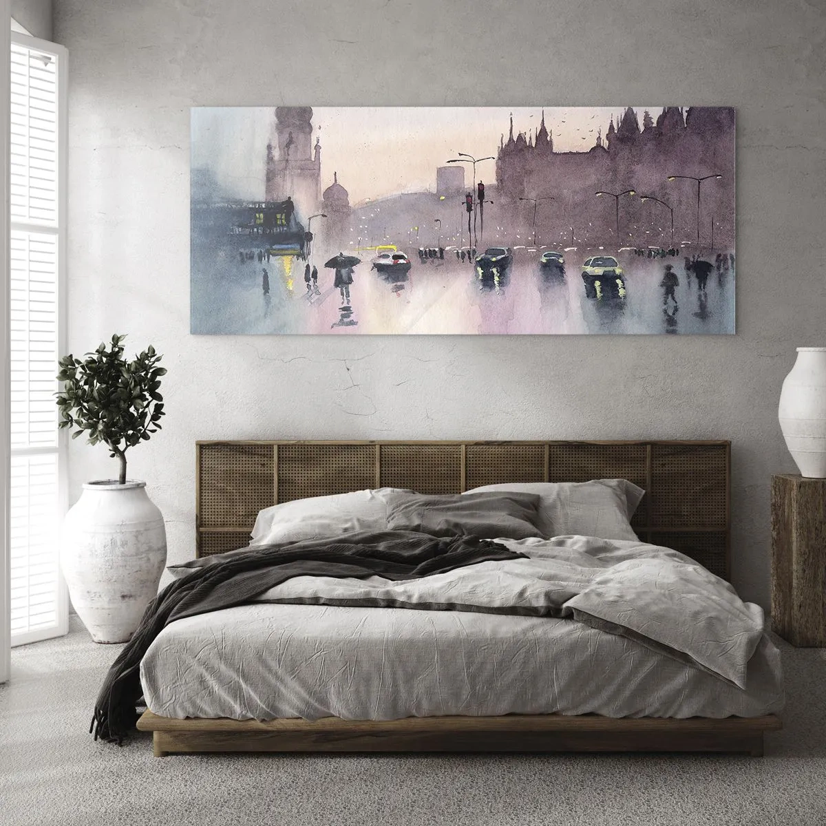 Üveg kép - Az esős ködben - 100x40 cm