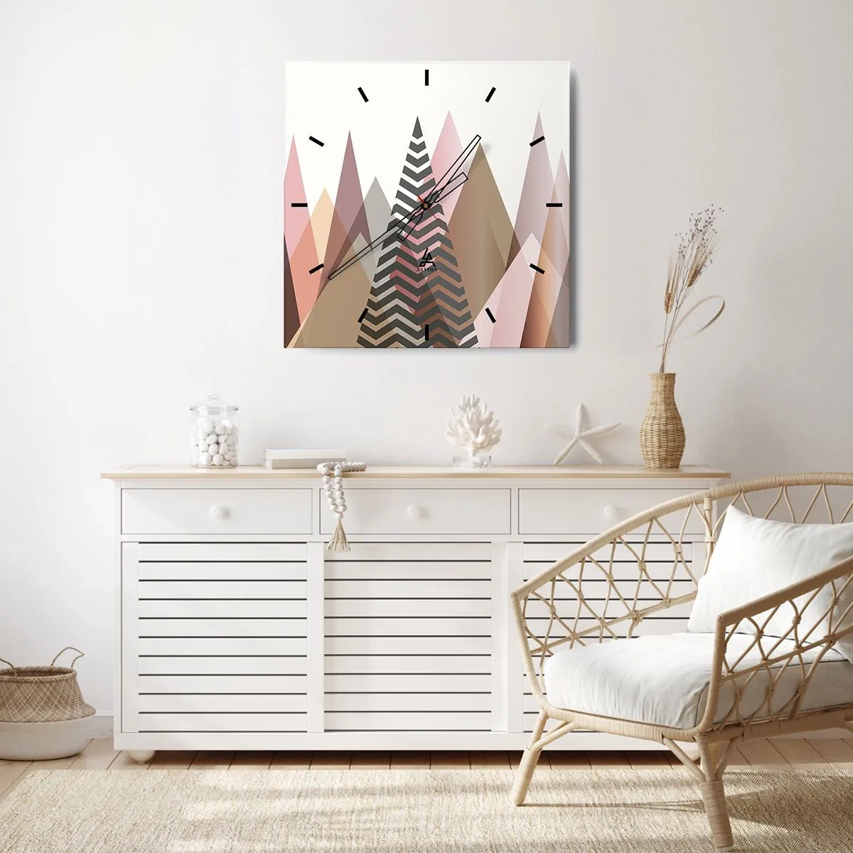 Falióra, Óra - Piramis nézet - 40x40 cm