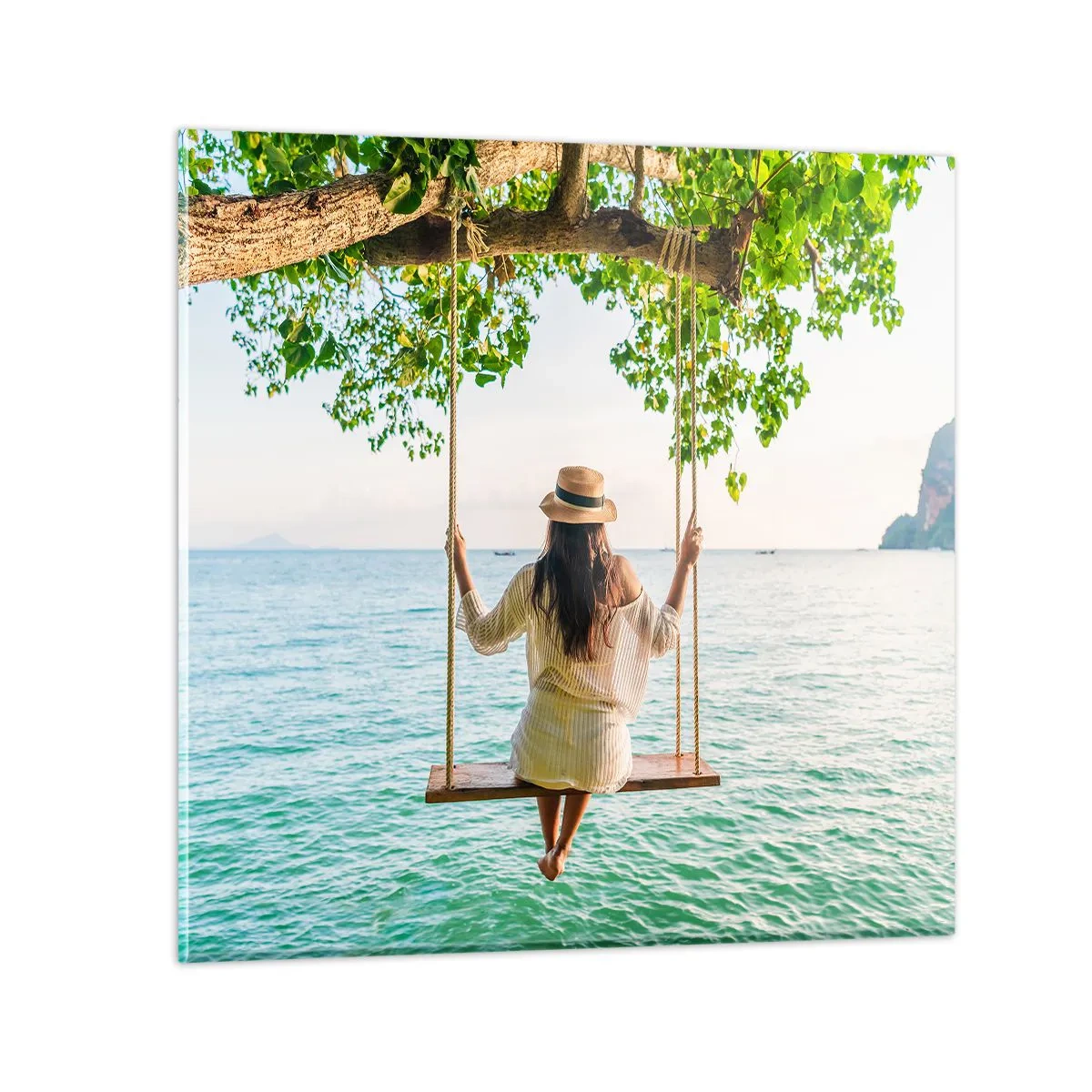 Üveg kép - Az élet gyönyörű - 40x40 cm