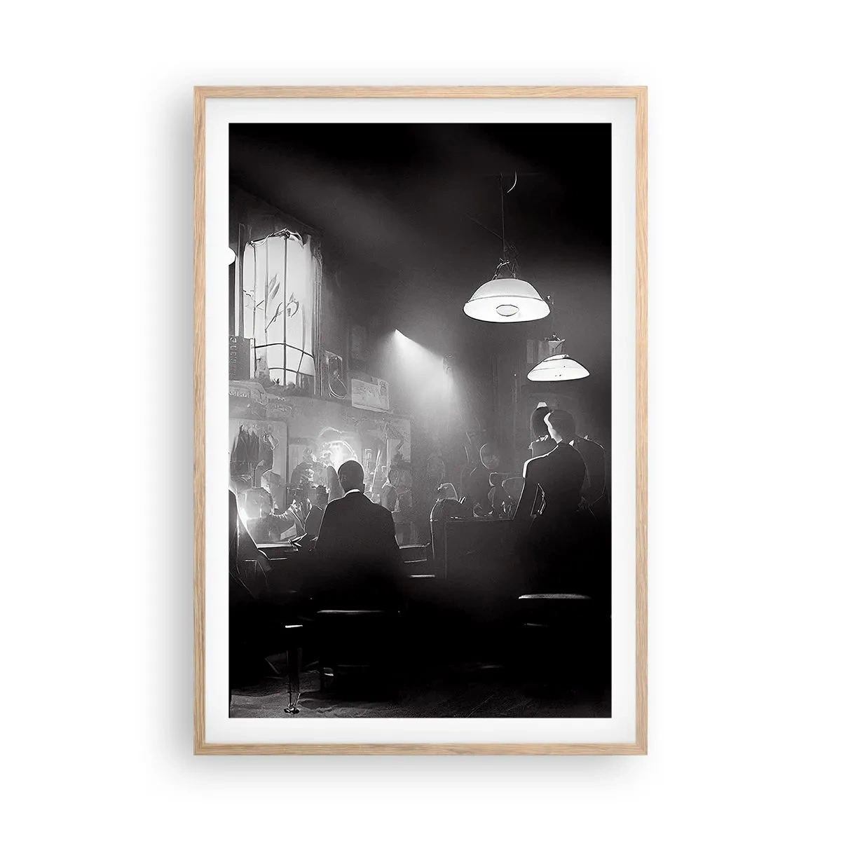 Poszter világos tölgy keretben - Jazzes hangulatban - 61x91 cm