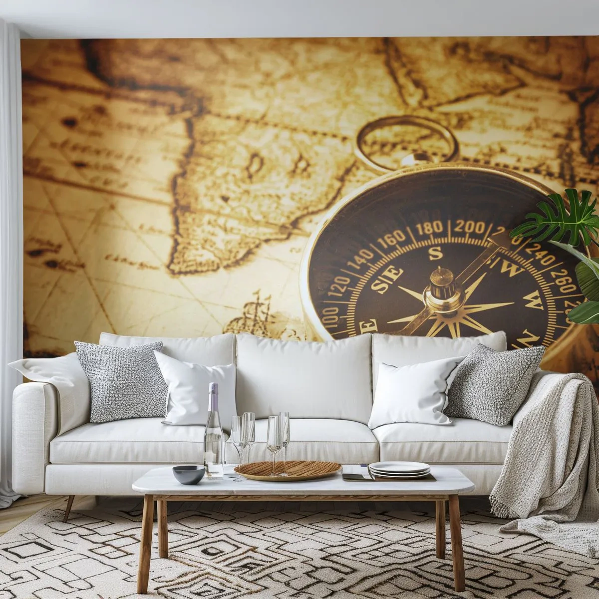Fotótapéta Premium Canvas - Keletre, vagy nyugatra? - Utazások, Világtérképek, Iránytű - 250x175 cm