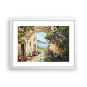 Poszter fekete keretben - Egy tengerparti vidék varázsa - 40x30 cm