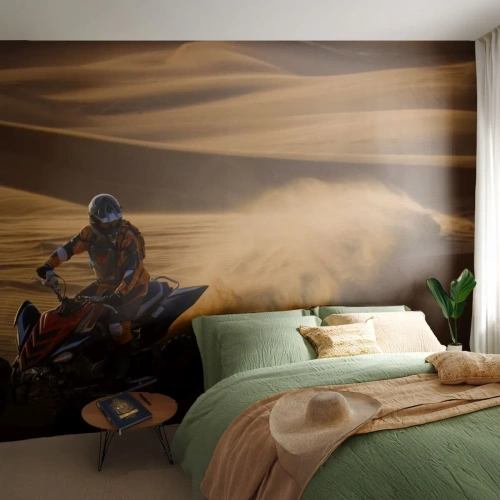 Fotótapéta Premium Canvas - A homok hullámain - Quad, Autóipari, Sivatag - 450x315 cm