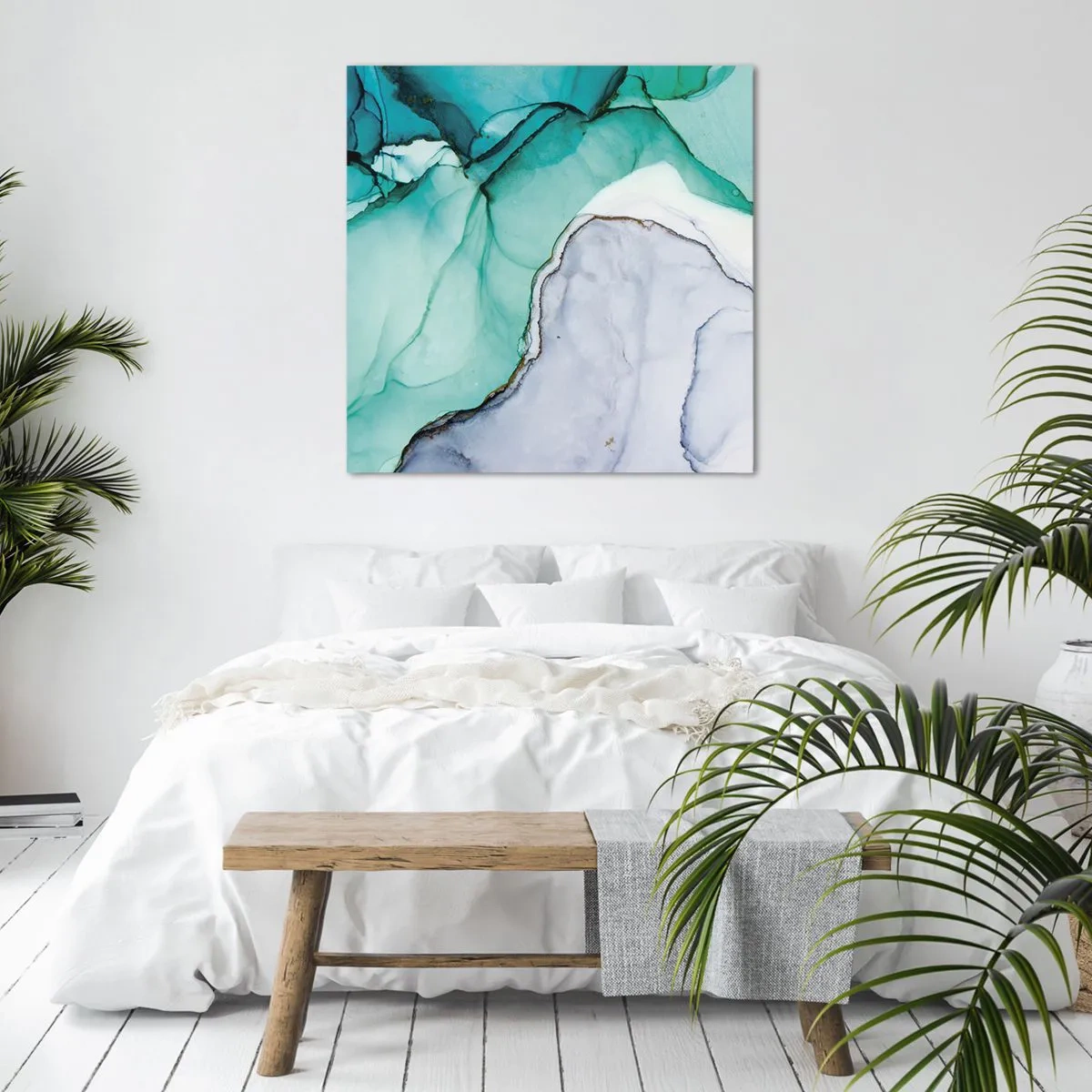 Vászonkép - Tanulmány türkizben - 60x60 cm