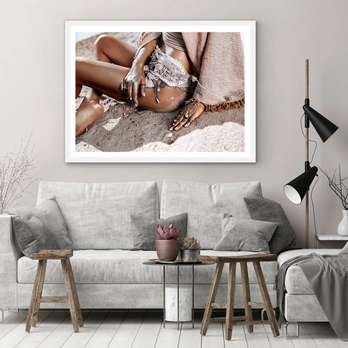 Poszter fekete keretben - A hullámok vetettek partra? - 50x40 cm