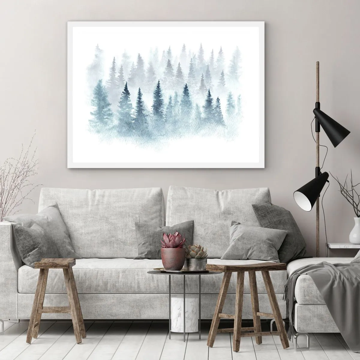 Poszter fekete keretben - Ködbe burkolózva - 50x40 cm