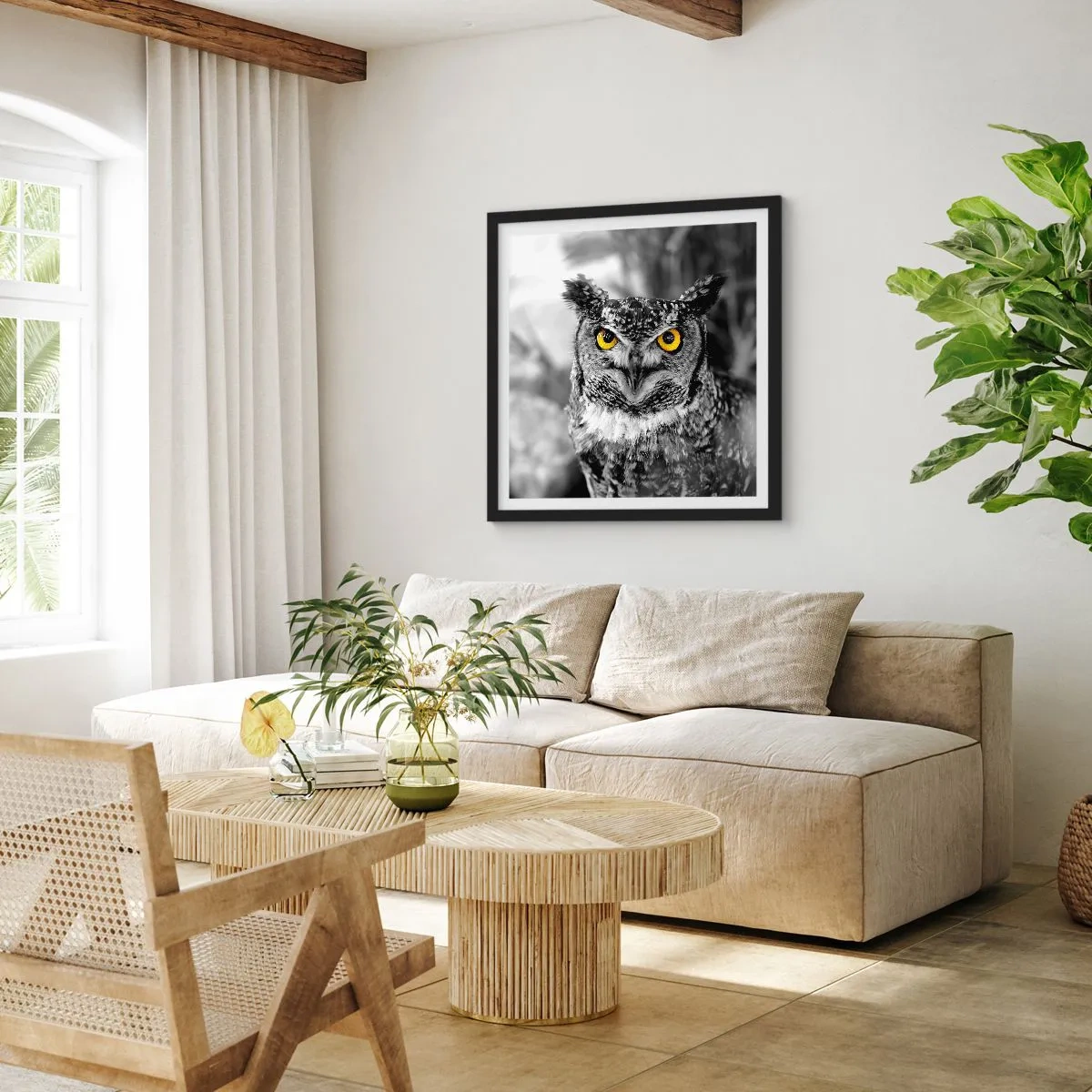 Poszter fehér keretben - Semmi sem fog elbújni - 40x40 cm