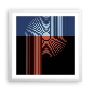 Poszter fekete keretben - Geometrikus ölelésben - 50x50 cm