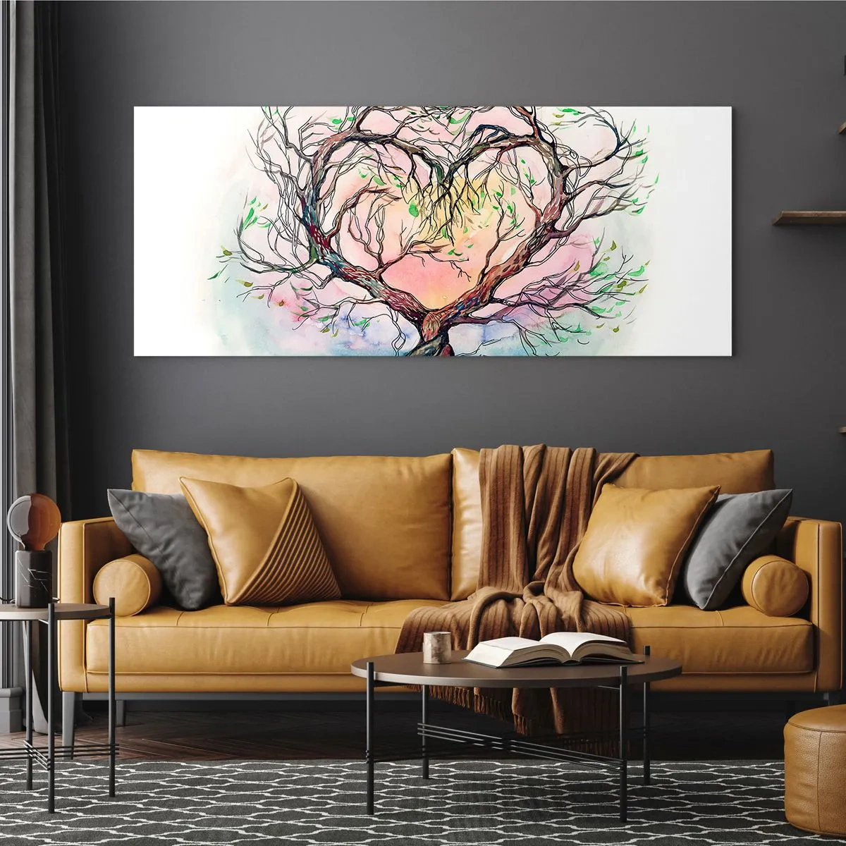 Üveg kép - Együtt a viharok ellen - 90x30 cm