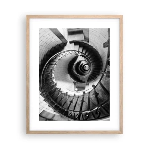 Poszter világos tölgy keretben - Feljebb es feljebb - 40x50 cm