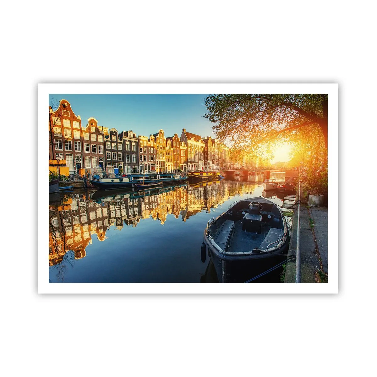 Poszter - Reggel Amszterdamban - 100x70 cm