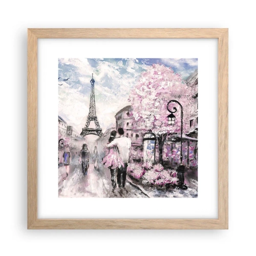 Poszter világos tölgy keretben - Ha szerelmesnek lenni, akkor a... - 30x30 cm