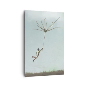 Vászonkép - Sárkányrepülők, pitypangok, szél - 80x120 cm