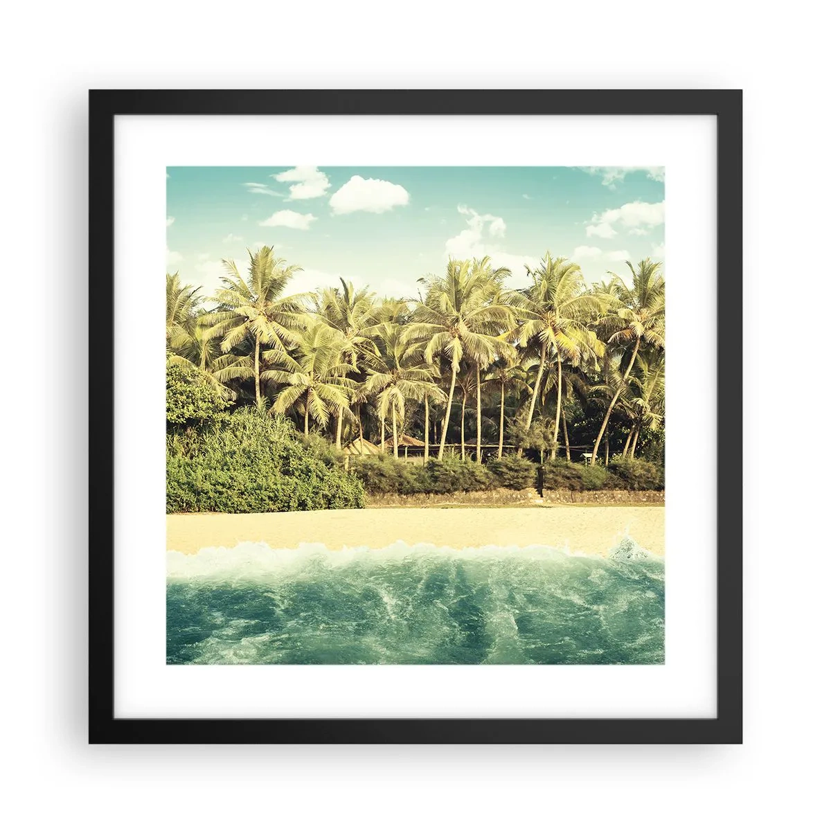 Poszter fehér keretben - Talán itt? - 40x40 cm