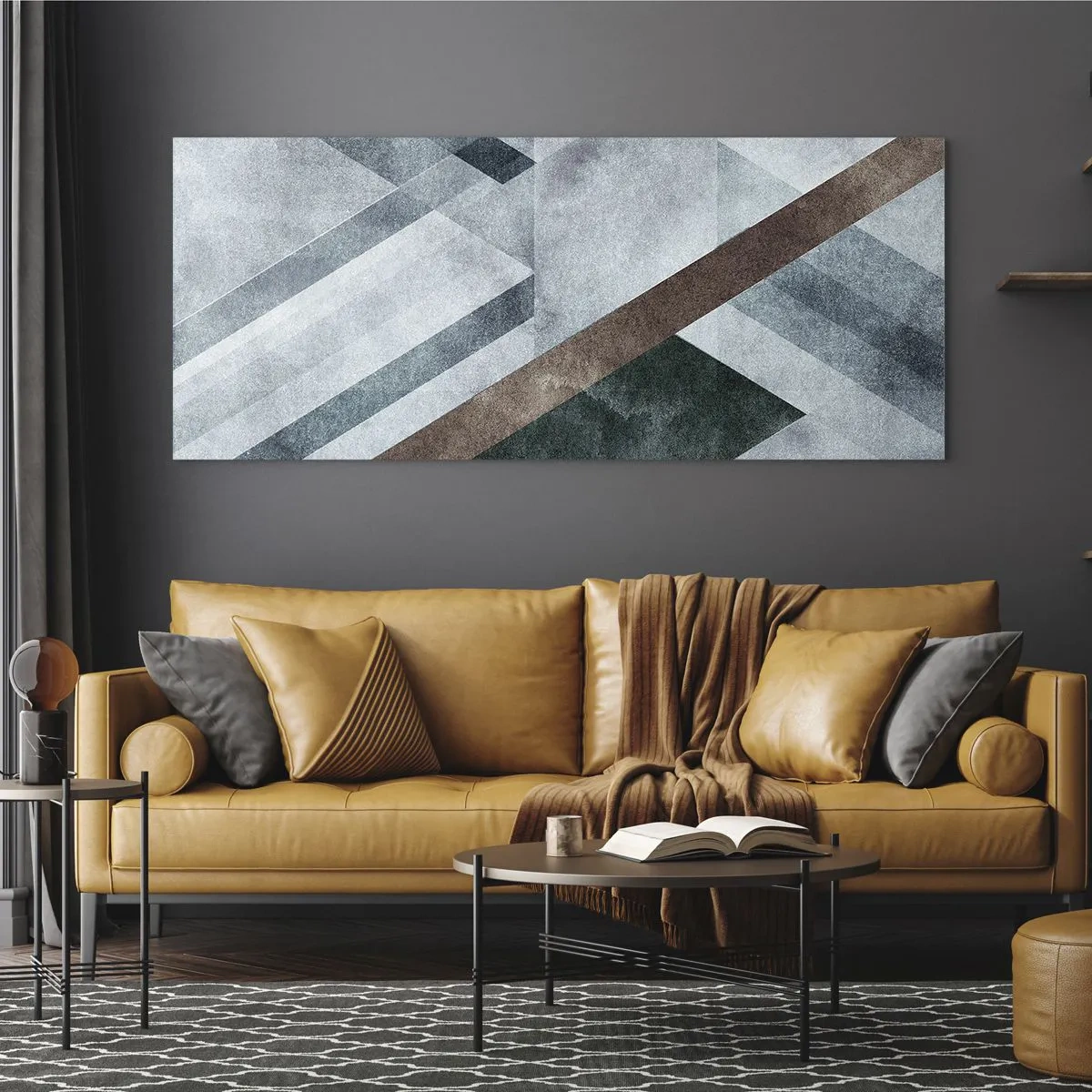 Üveg kép - A geometria kifinomult eleganciája - 120x50 cm
