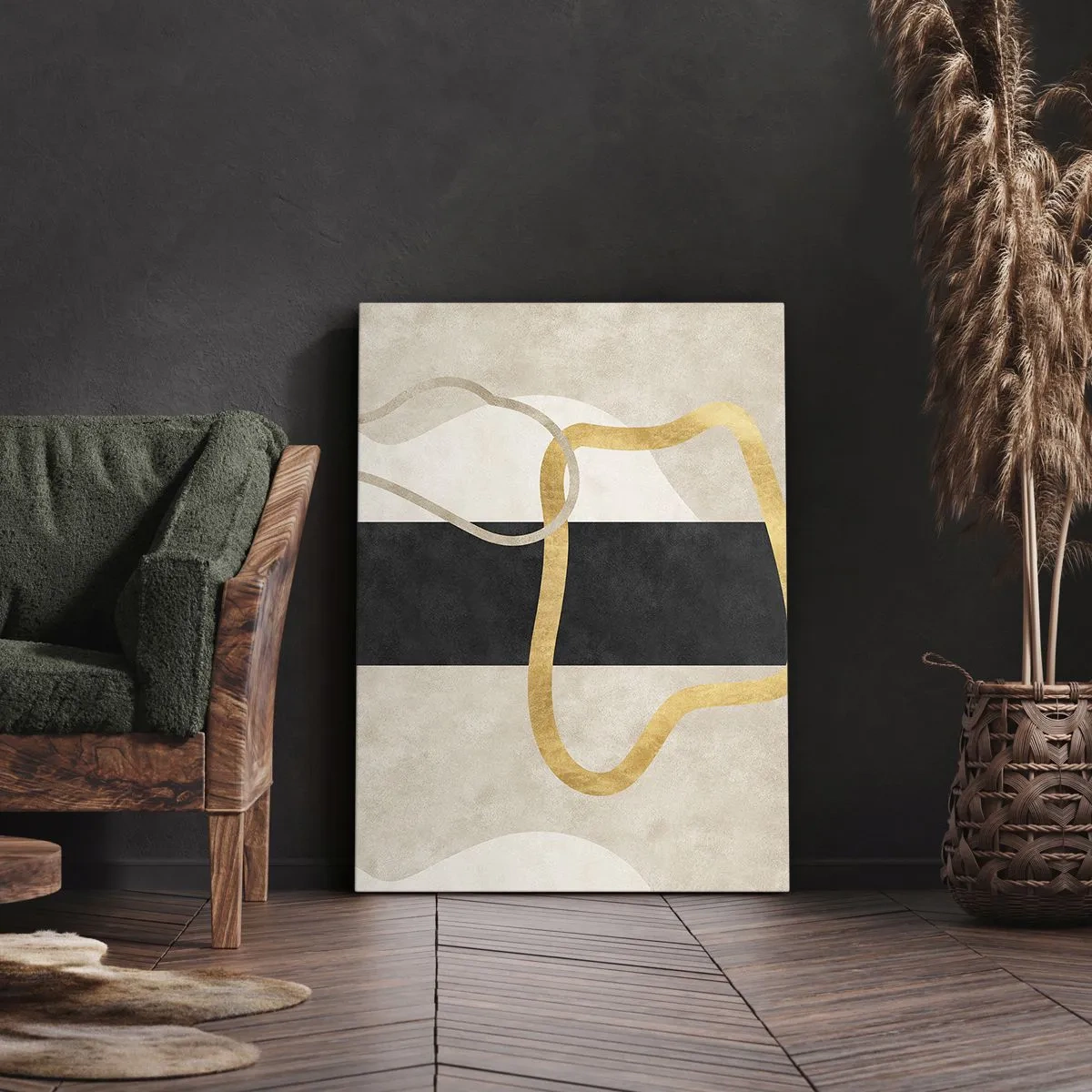 Vászonkép - Hurkolt formák - 50x70 cm