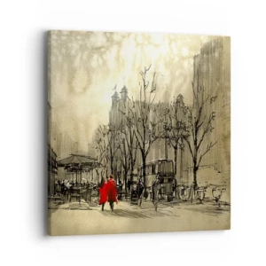 Vászonkép - Egy randevú a londoni ködben  - 40x40 cm