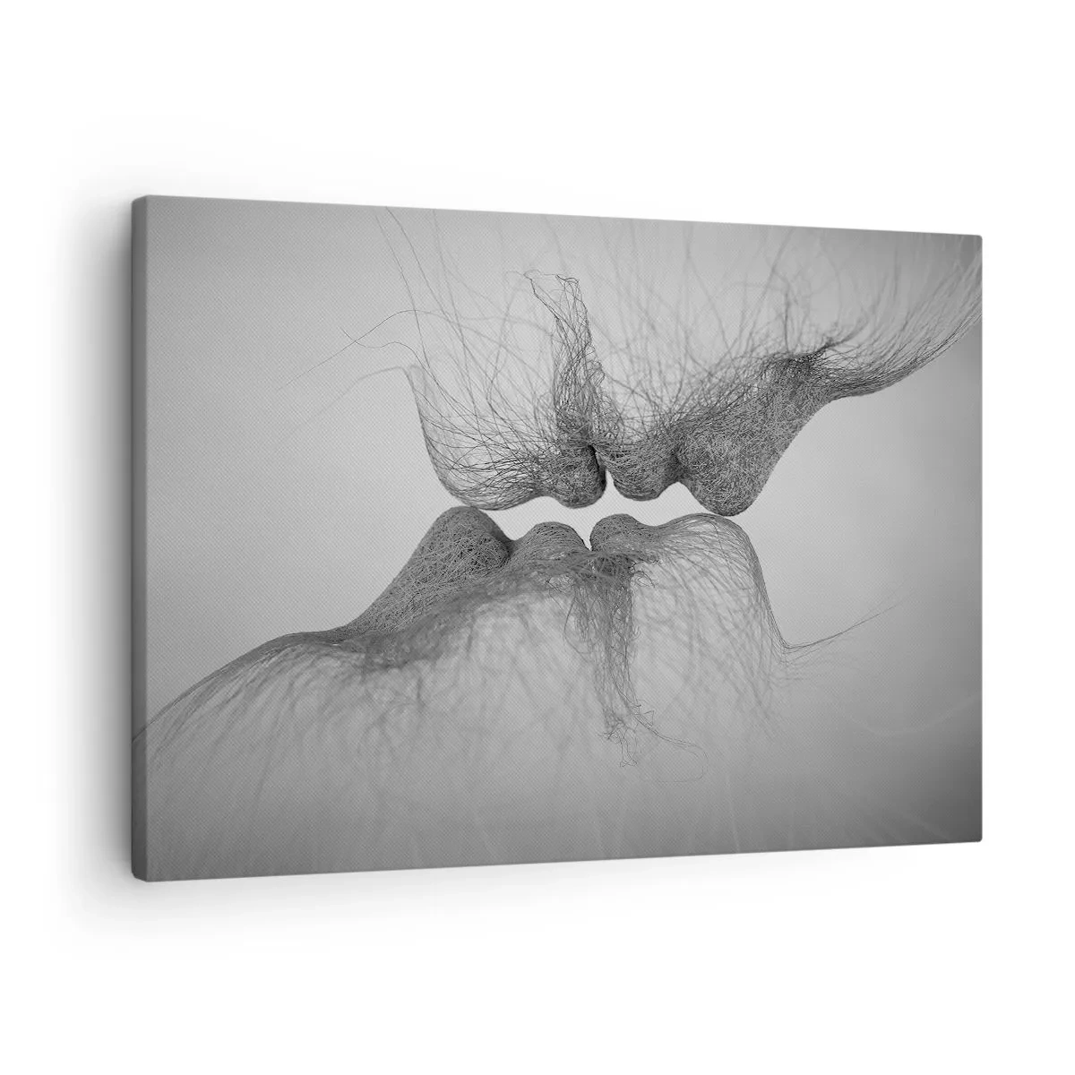 Vászonkép - Egy absztrakt csók éteri formában - 70x50cm - A szél csókja - Modern fali dekoráció nappalihoz és hálószobához ARTTOR