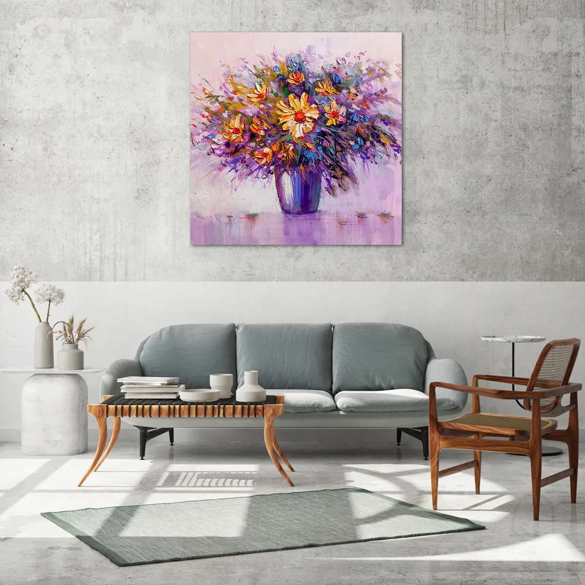 Üveg kép - Édes illata van, édesen néz ki - 40x40 cm