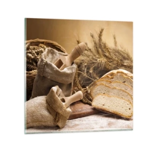 Üveg kép - Hogyan vágta le a késsel - 70x70 cm