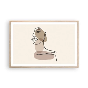 Poszter világos tölgy keretben - Egy bizonyos szépségvonal - 91x61 cm