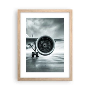 Poszter világos tölgy keretben - Van erő! - 30x40 cm