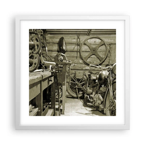 Poszter fekete keretben - Władek bácsi fészerében - 40x40 cm