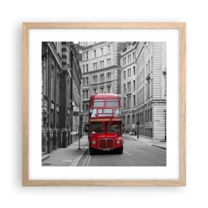 Poszter világos tölgy keretben - A mindennapi életnek nem kell szürkének lennie - 40x40 cm