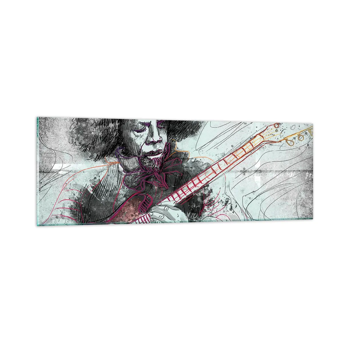 Üveg kép - A zene hullámain - 90x30 cm