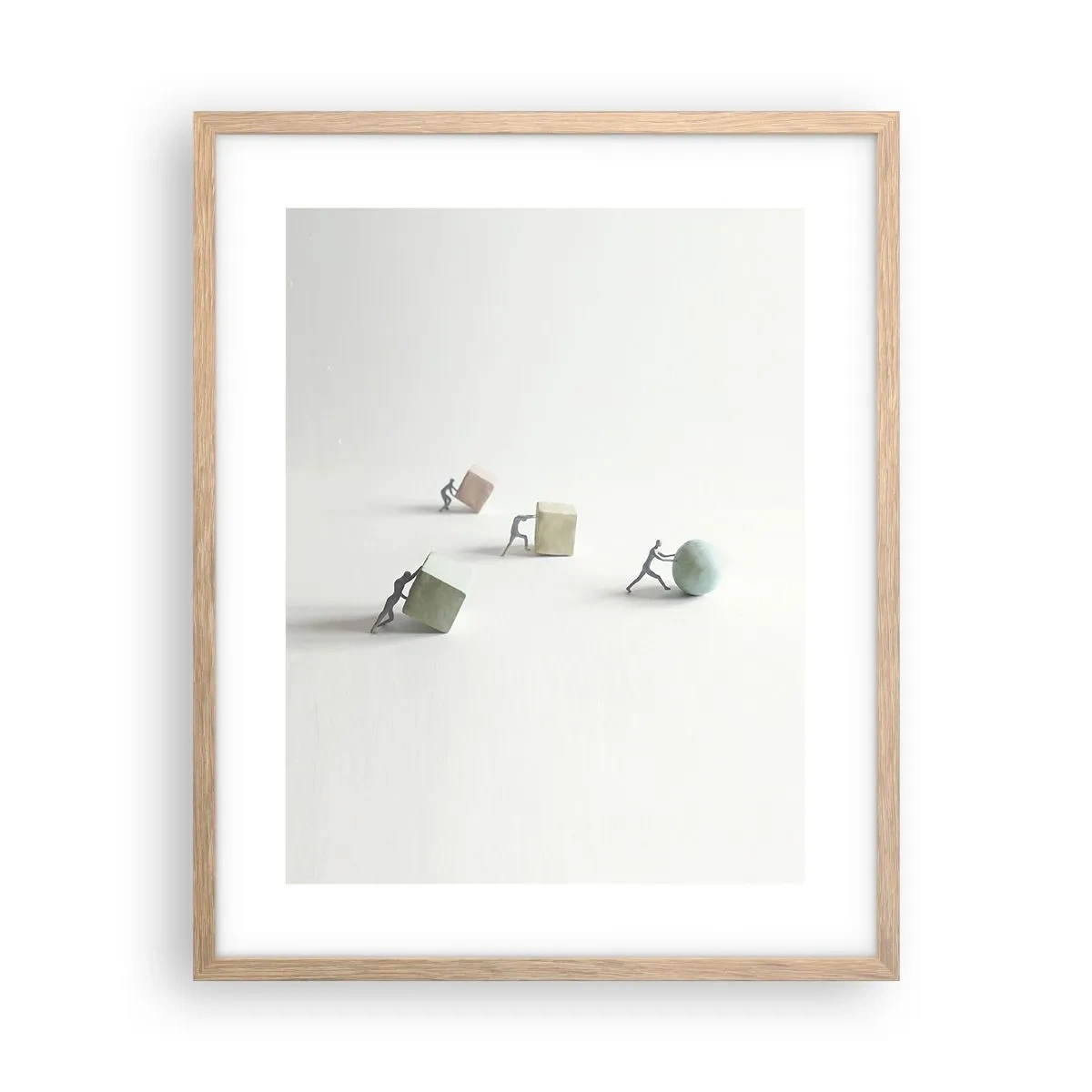 Poszter világos tölgy keretben - Maga az élet - 40x50 cm