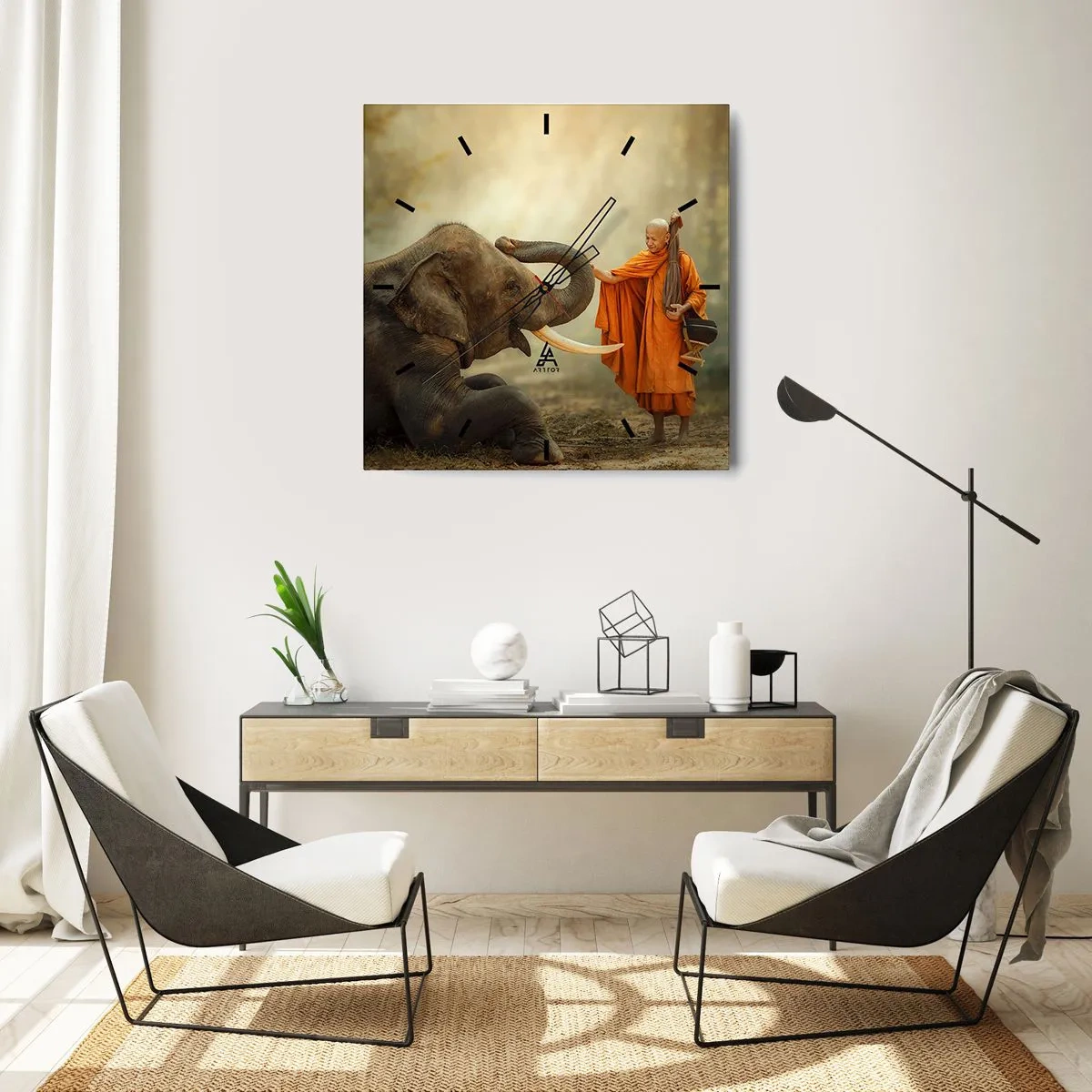 Falióra, Óra - Találkozás az utazáskor - 40x40 cm