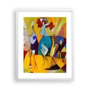 Poszter fekete keretben - Nap - élet - boldogság - 40x50 cm