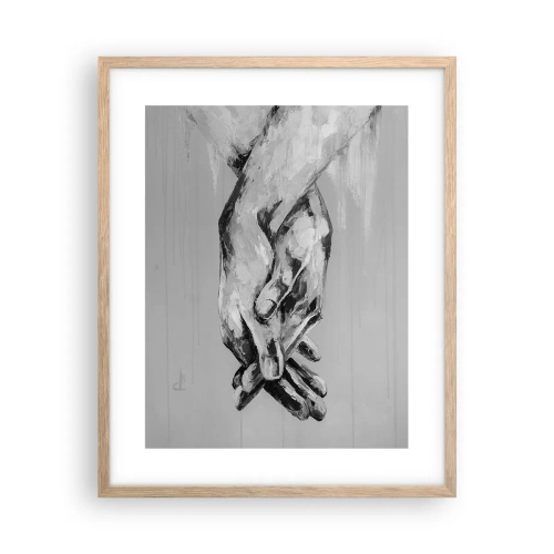 Poszter világos tölgy keretben - Kezdet… - 40x50 cm