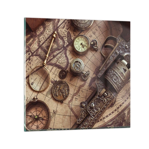 Üveg kép - Hív a kaland  - 30x30 cm