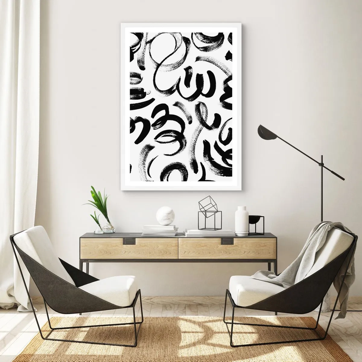 Poszter fekete keretben - Feketén-fehéren - 30x40 cm