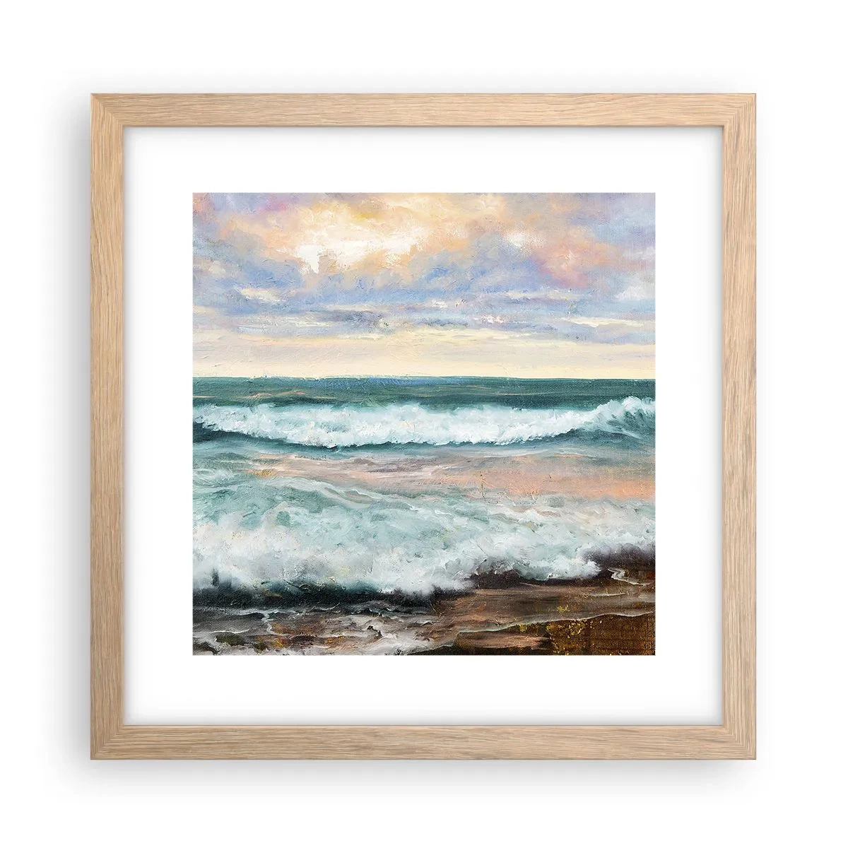 Poszter világos tölgy keretben - Itt kisimítod a lelked - 30x30 cm