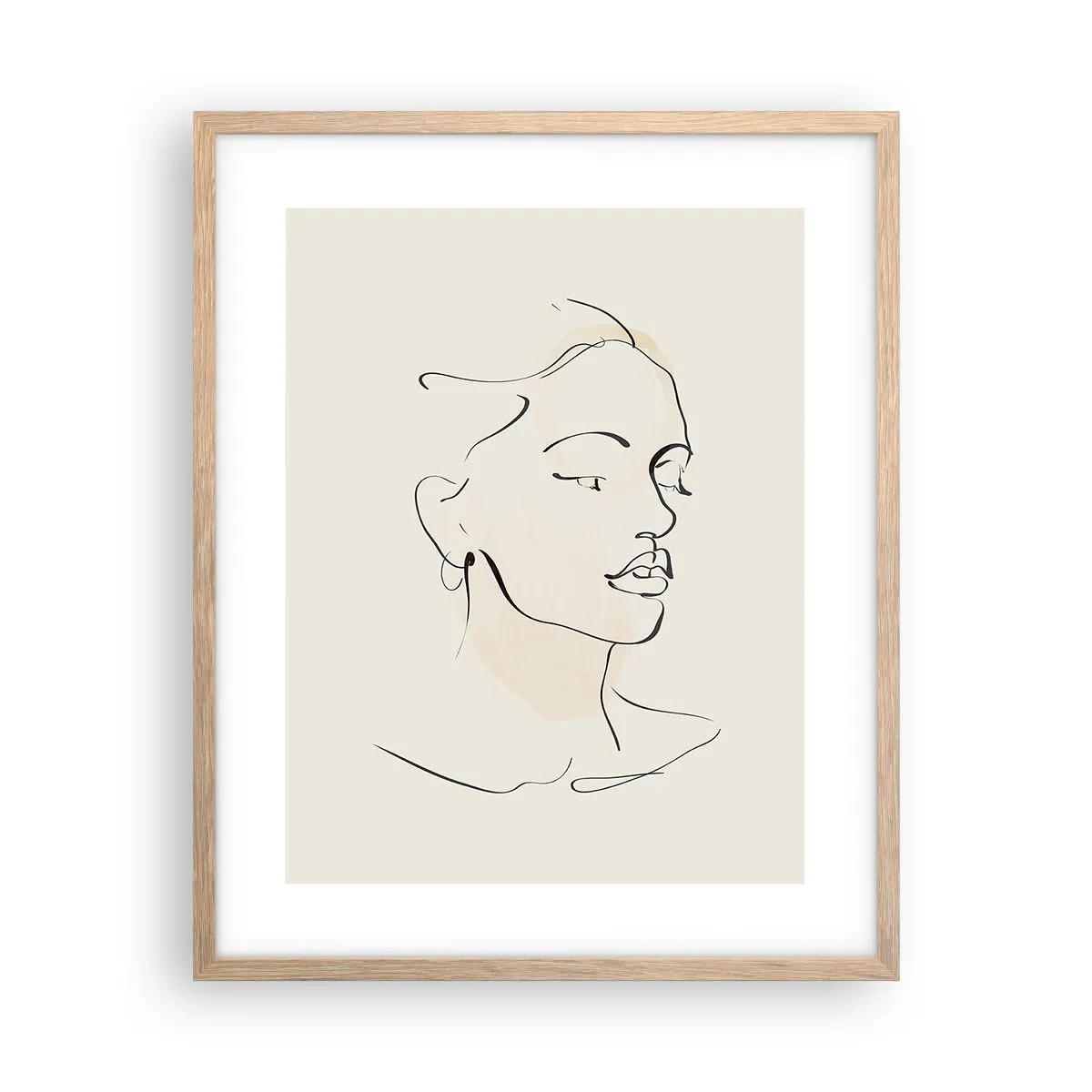 Poszter világos tölgy keretben - Bizonyos vonallal - 40x50 cm