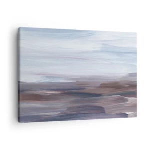 Vászonkép - Finom absztrakció pasztell tónusú, finom ecsetvonásokkal. - 70x50cm - Elemek: víz - Modern fali dekoráció nappalihoz és hálószobához ARTTOR