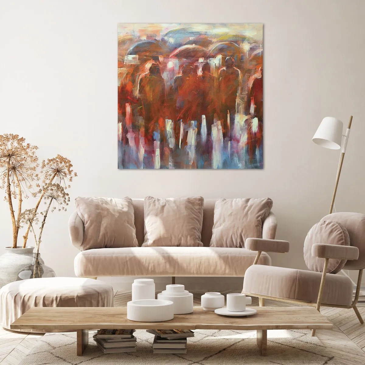 Vászonkép - Egyenlőek esőben és ködben - 50x50 cm