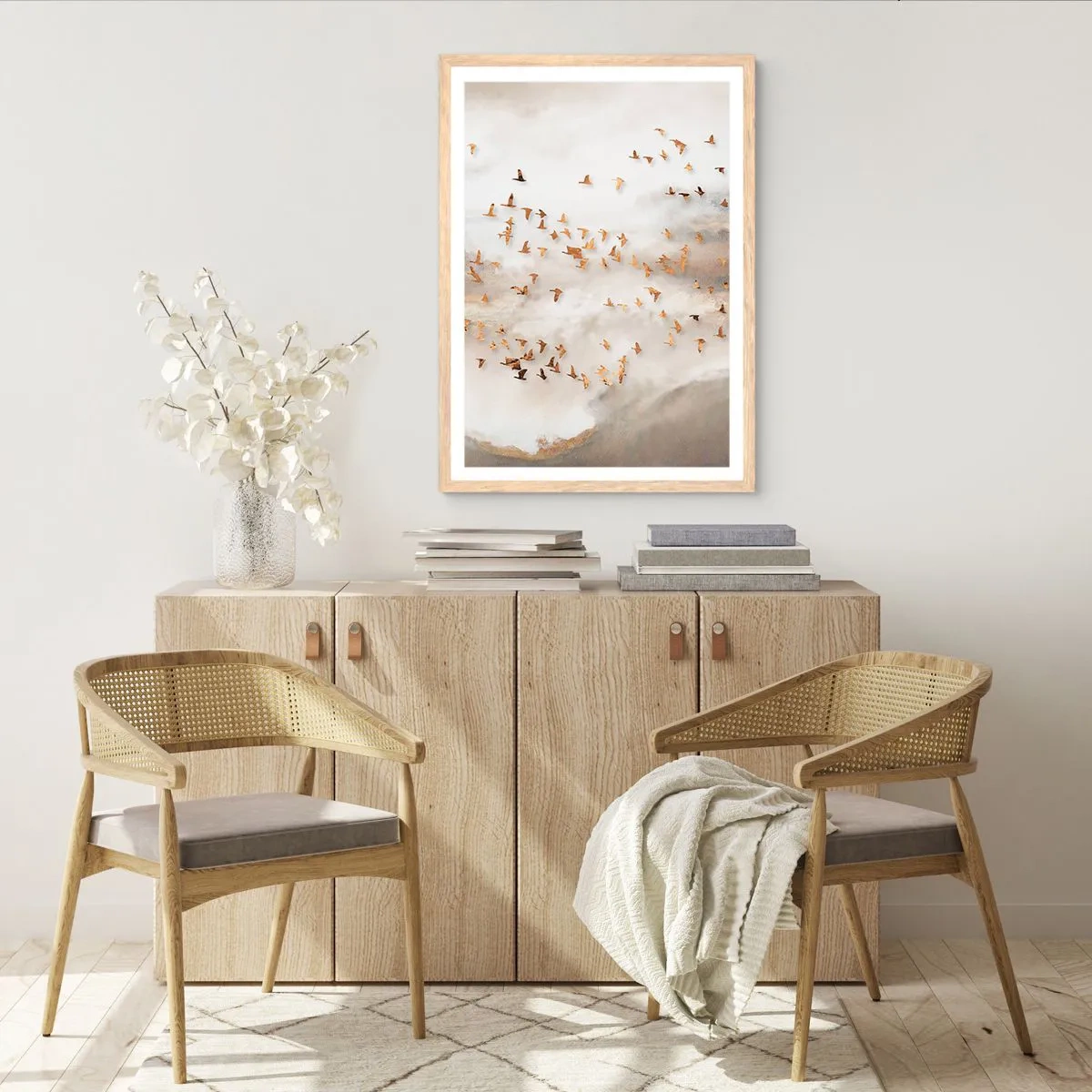 Poszter világos tölgy keretben - Itt az idő... - 70x100 cm