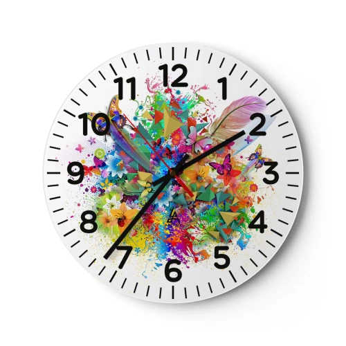 Falióra, Óra - Öröm csokor - 40x40 cm