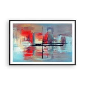 Poszter fehér keretben - Tájkép egy ismeretlen dimenzióban - 91x61 cm