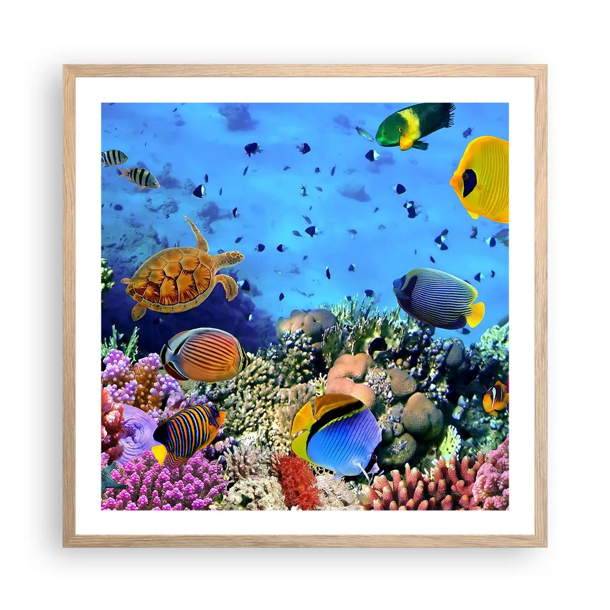 Poszter világos tölgy keretben - És mit tudunk az életről... - 60x60 cm