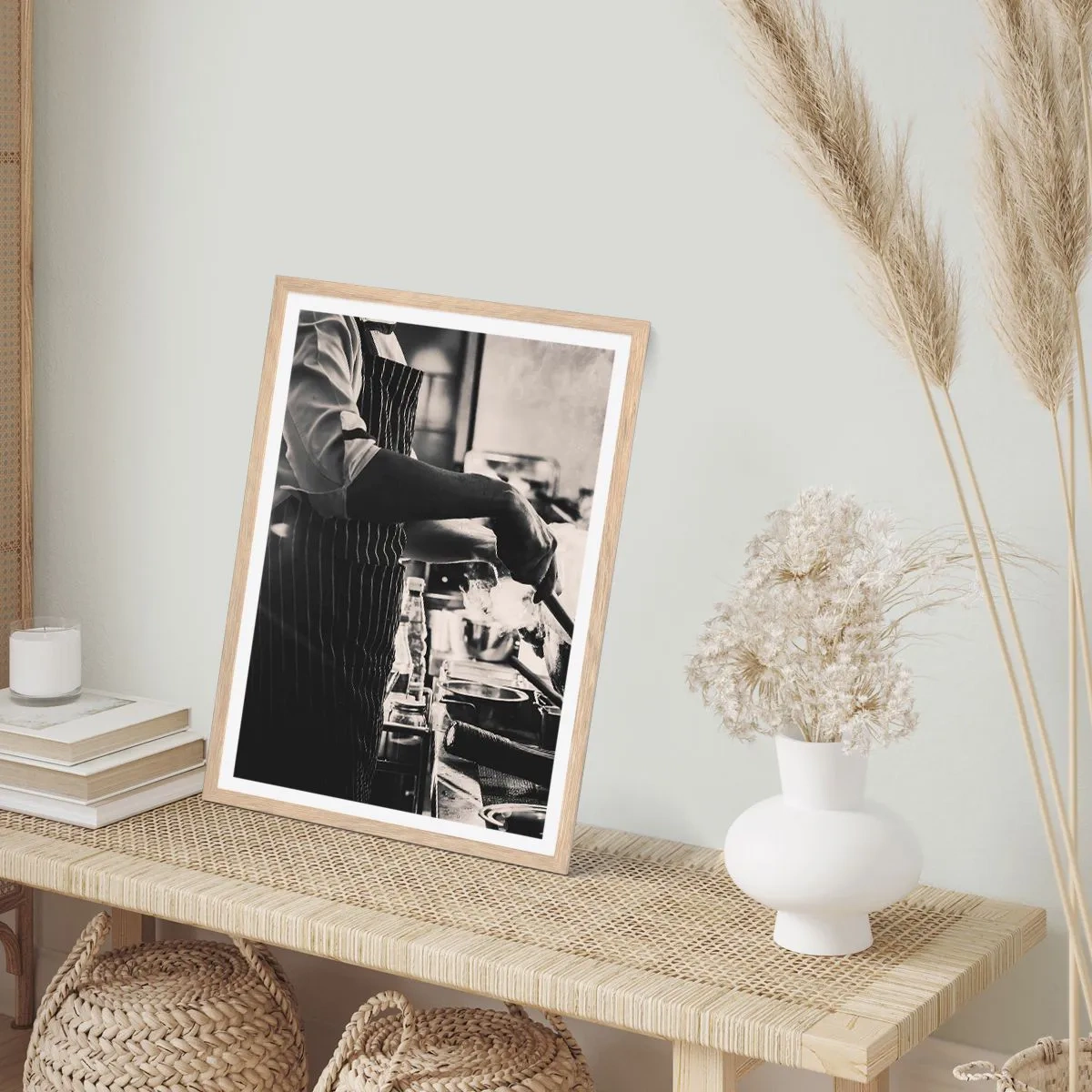 Poszter világos tölgy keretben - Az ízek alkímiája - 70x100 cm