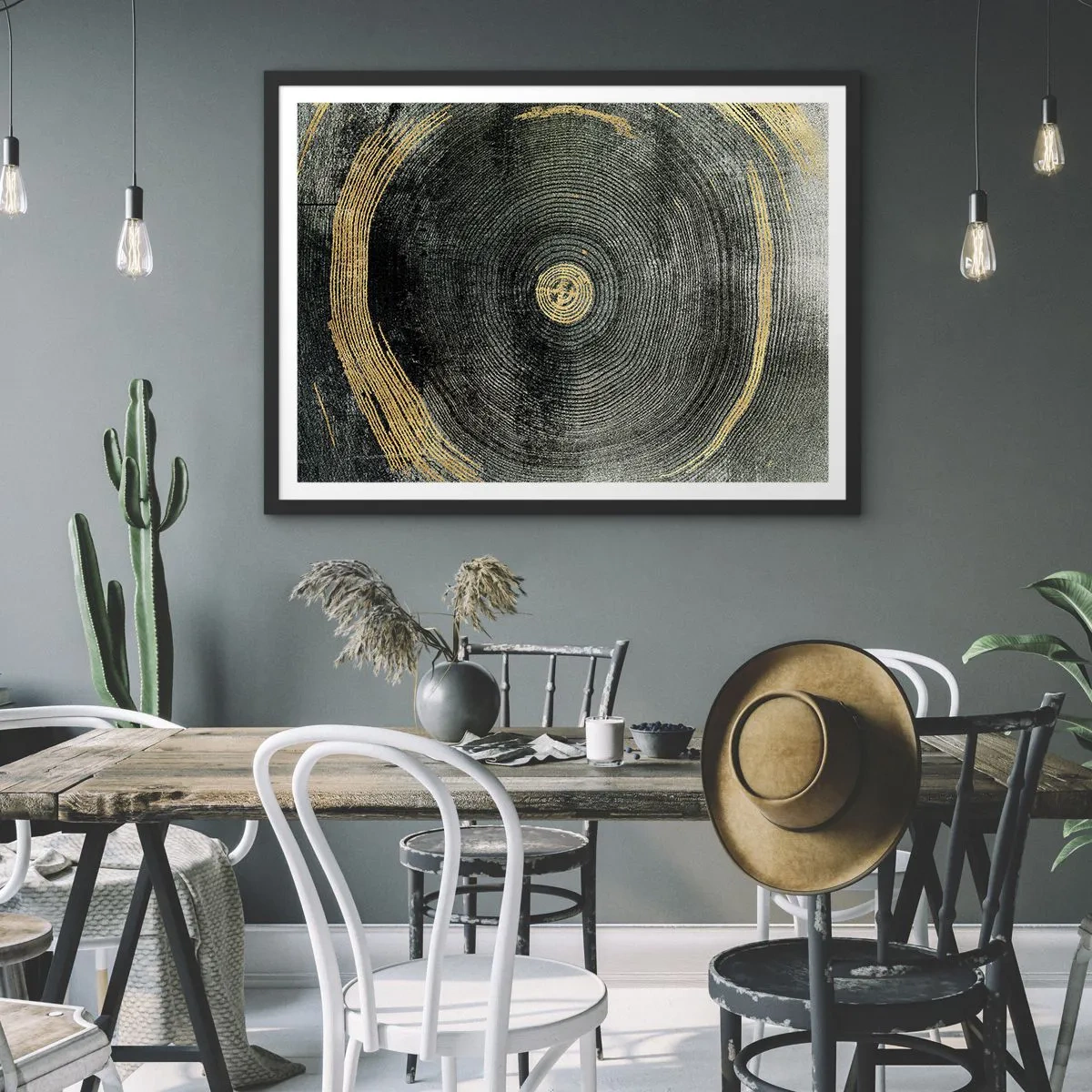 Poszter fehér keretben - Változás és időtartam - 70x50 cm