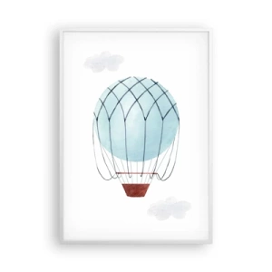 Poszter fekete keretben - Minden a felhőkben - 70x100 cm